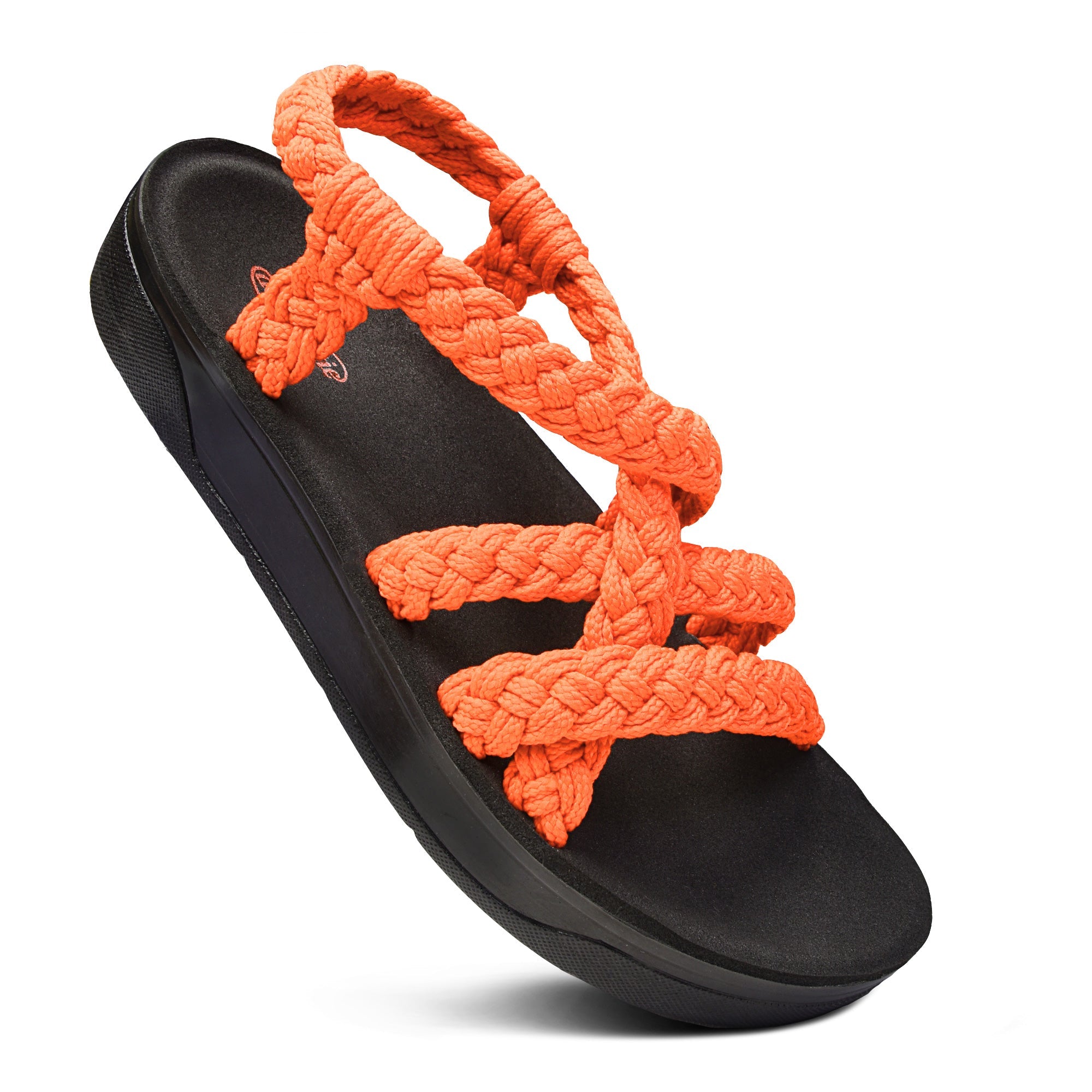 Arch Support Orange Slingback Sandals