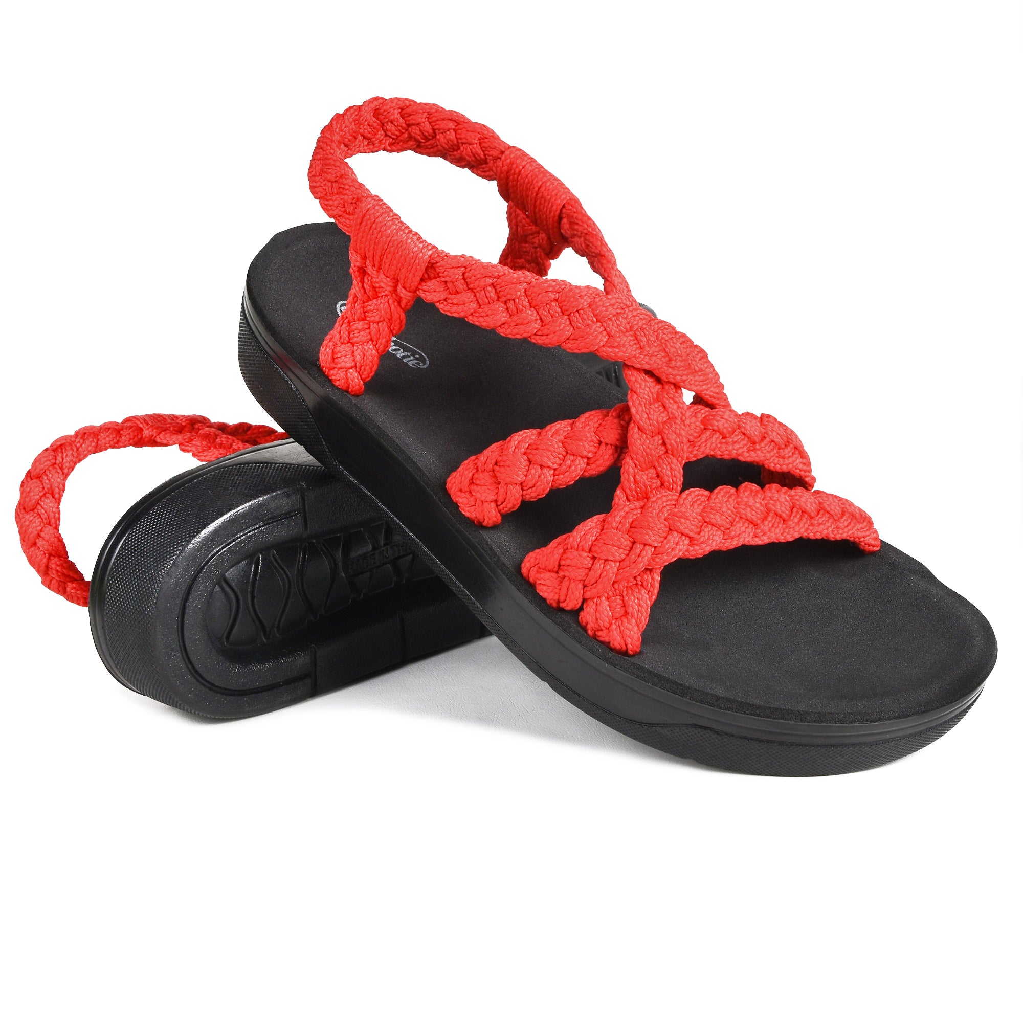 Arch Support Red Slingback Sandals
