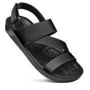 Aerothotic - Tribolt Black Women's comfortable slingback sandals