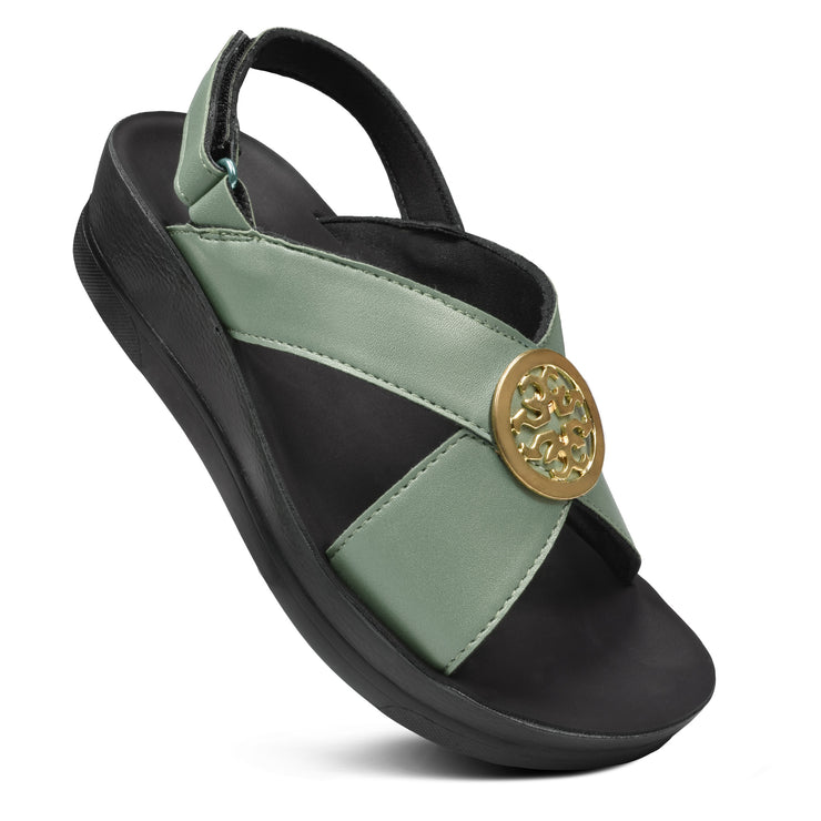 Aerothotic - Merak Back Strap Platform Sandals for Women