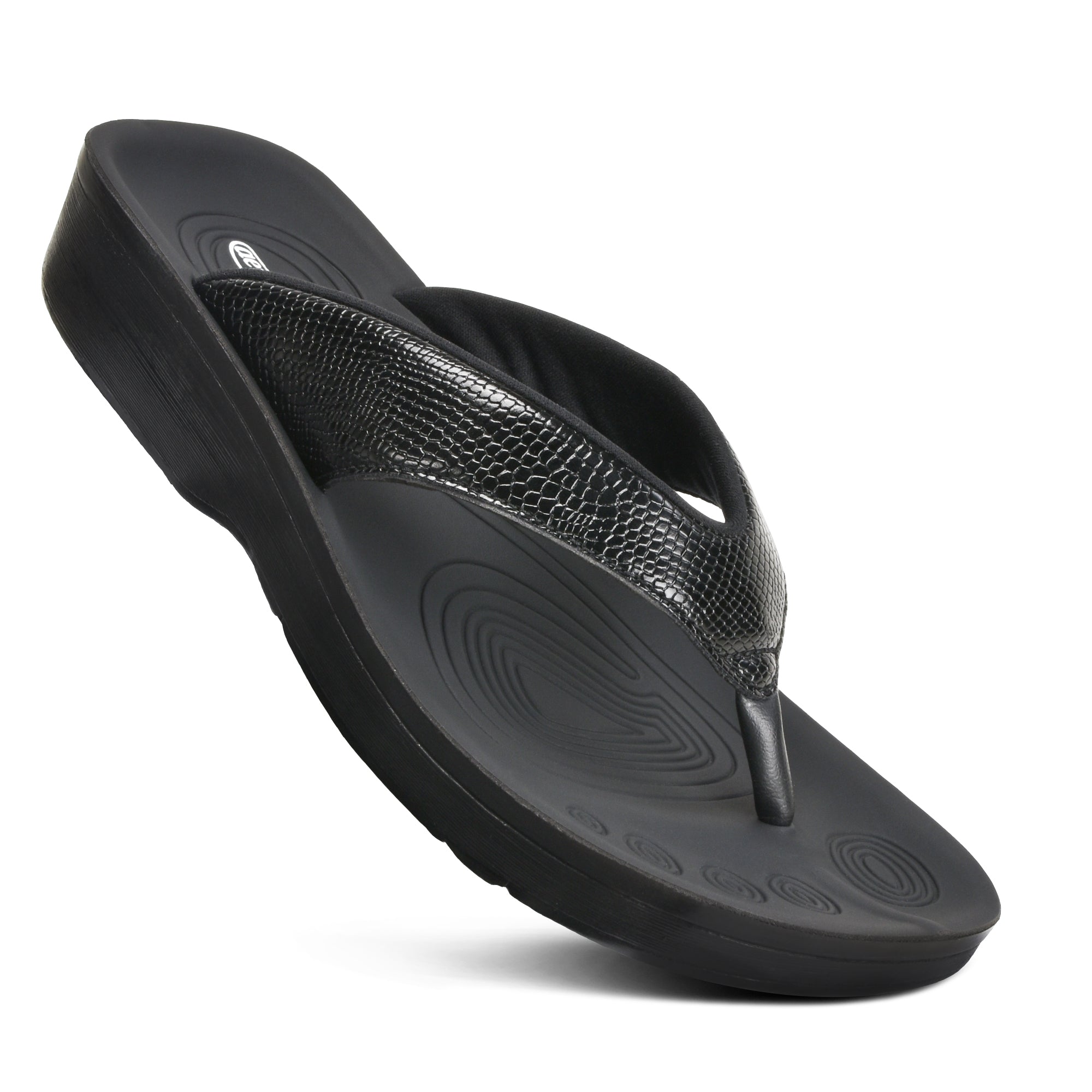 black flip flops
comfortable black flip flops