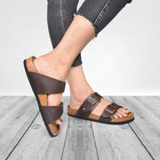 Aerothotic - Black Nymph Dual Strap Sandals