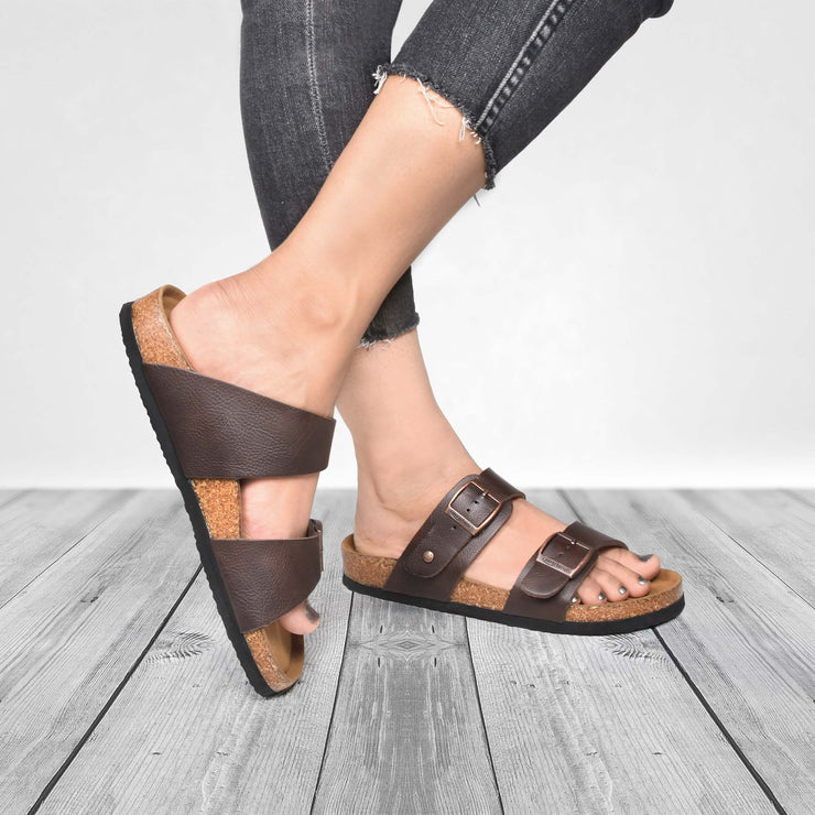 Aerothotic - Tan Nymph Dual Strap Sandals