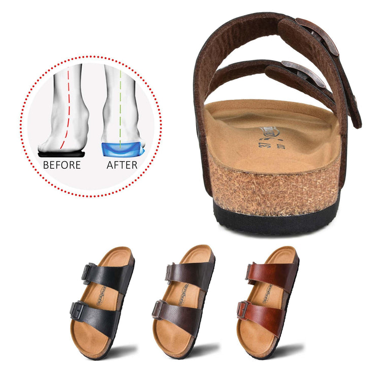 Aerothotic - Black Nymph Dual Strap Sandals