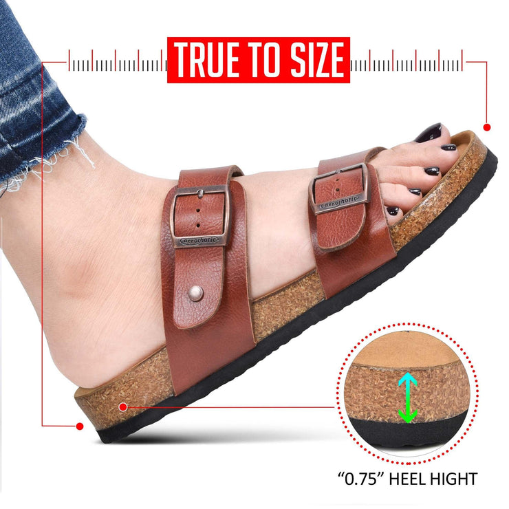 Aerothotic - Black Nymph Dual Strap Sandals