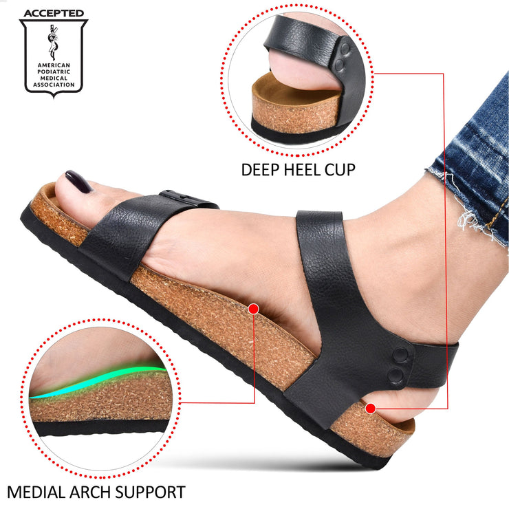 Aerothotic - Amulet Slingback Sandals-Footwear - Aerothotic: Original Orthotic Comfort Sandals