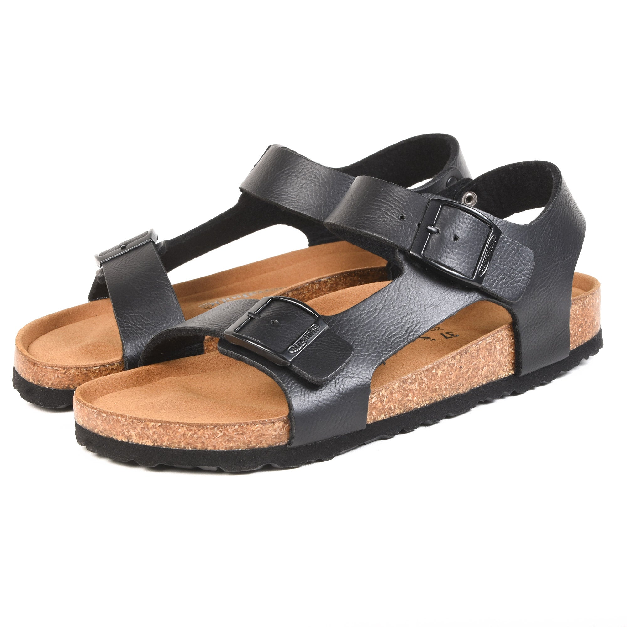 black slingback sandals - Amulet-Cork
