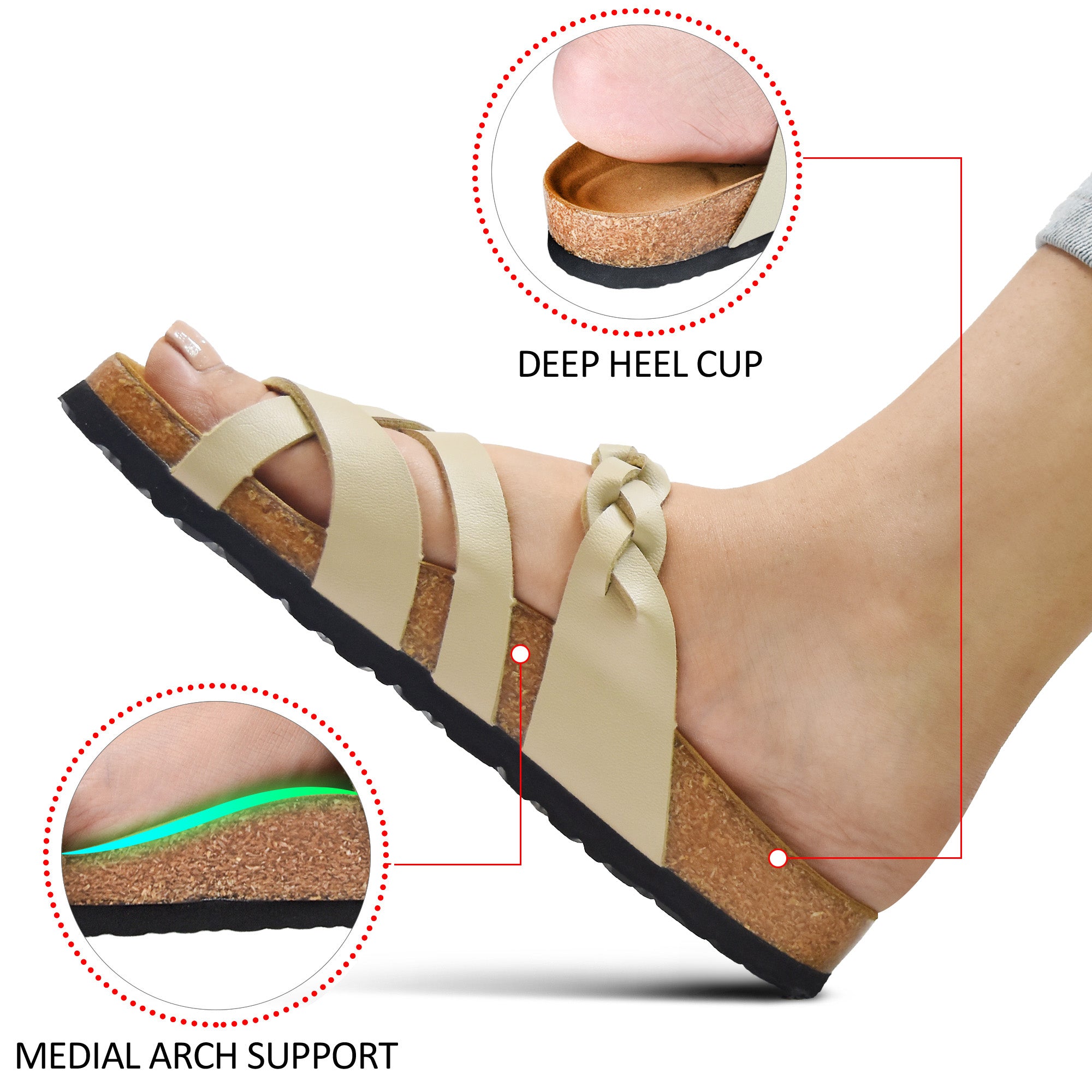 Sierra Women’s Strappy Slide Sandals