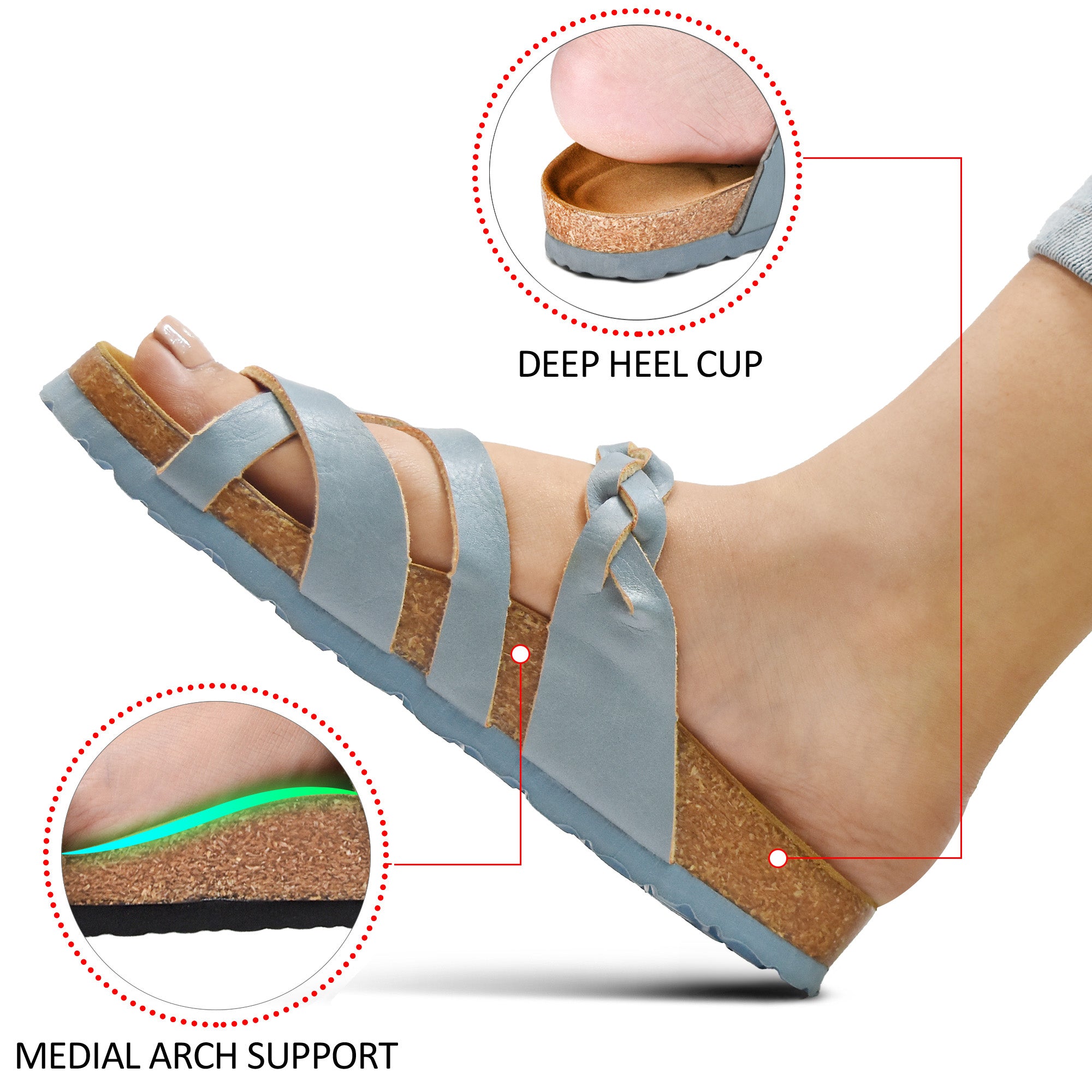 Sierra Women’s Strappy Slide Sandals