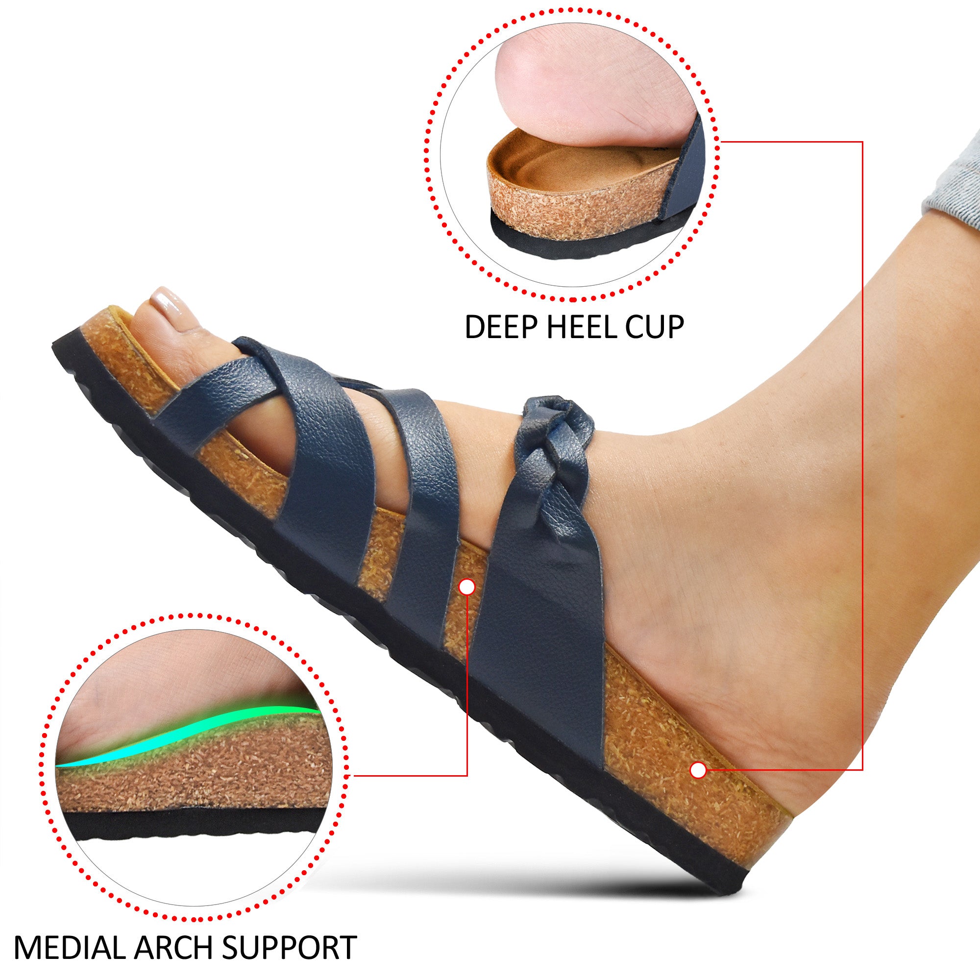 Sierra Women’s Strappy Slide Sandals