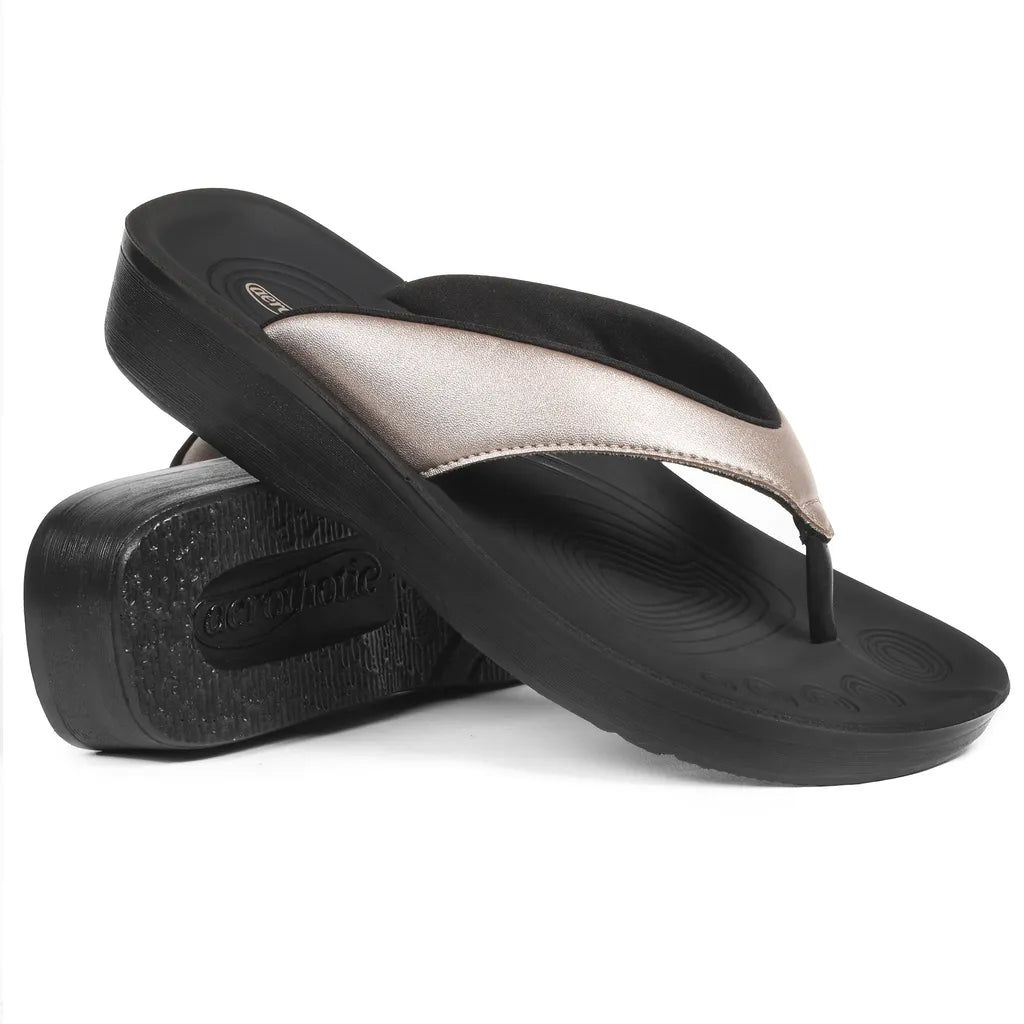 Black and l Brwon with a metallic toe strap 
orthopedic sandals for women
orthopedic sandals