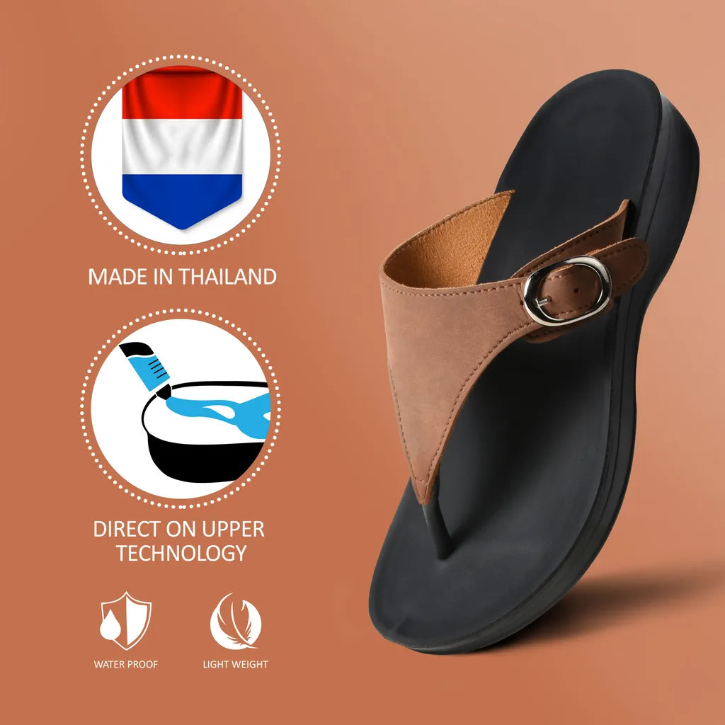 Shale Comfortable Arch Support Flip Flops for Women