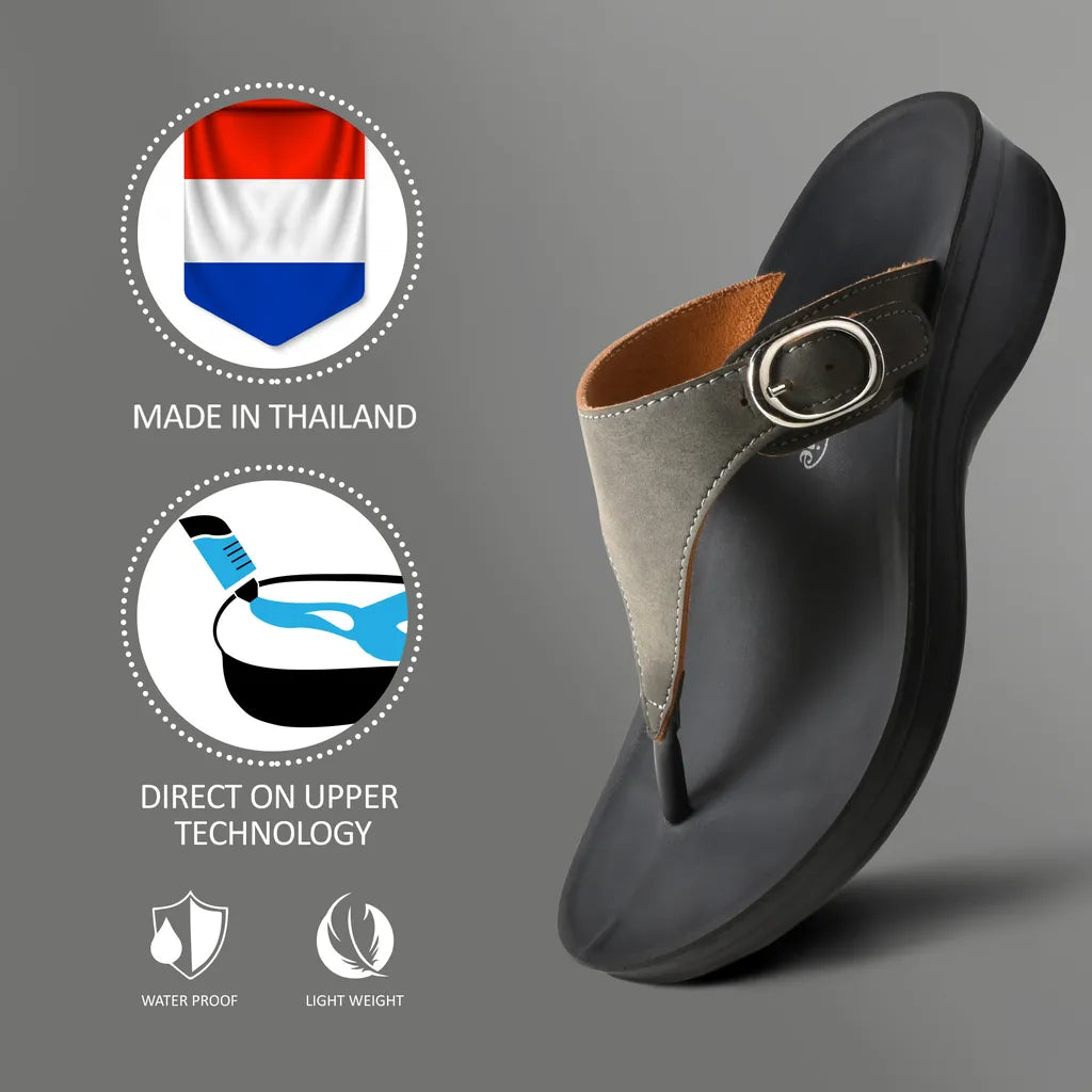 Shale Comfortable Arch Support Flip Flops for Women