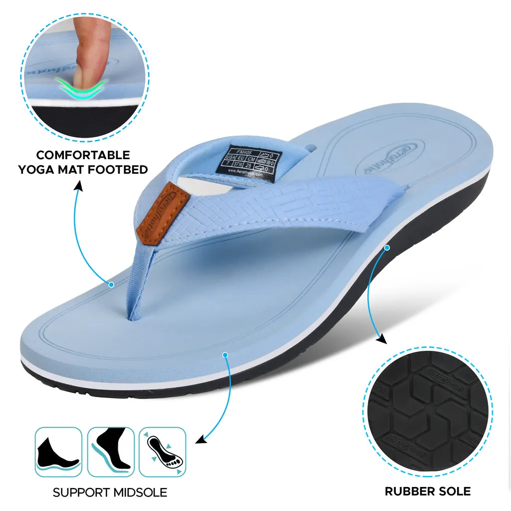 Solace Arch Support Orthotic Lightweight Cushioning Flip Flops