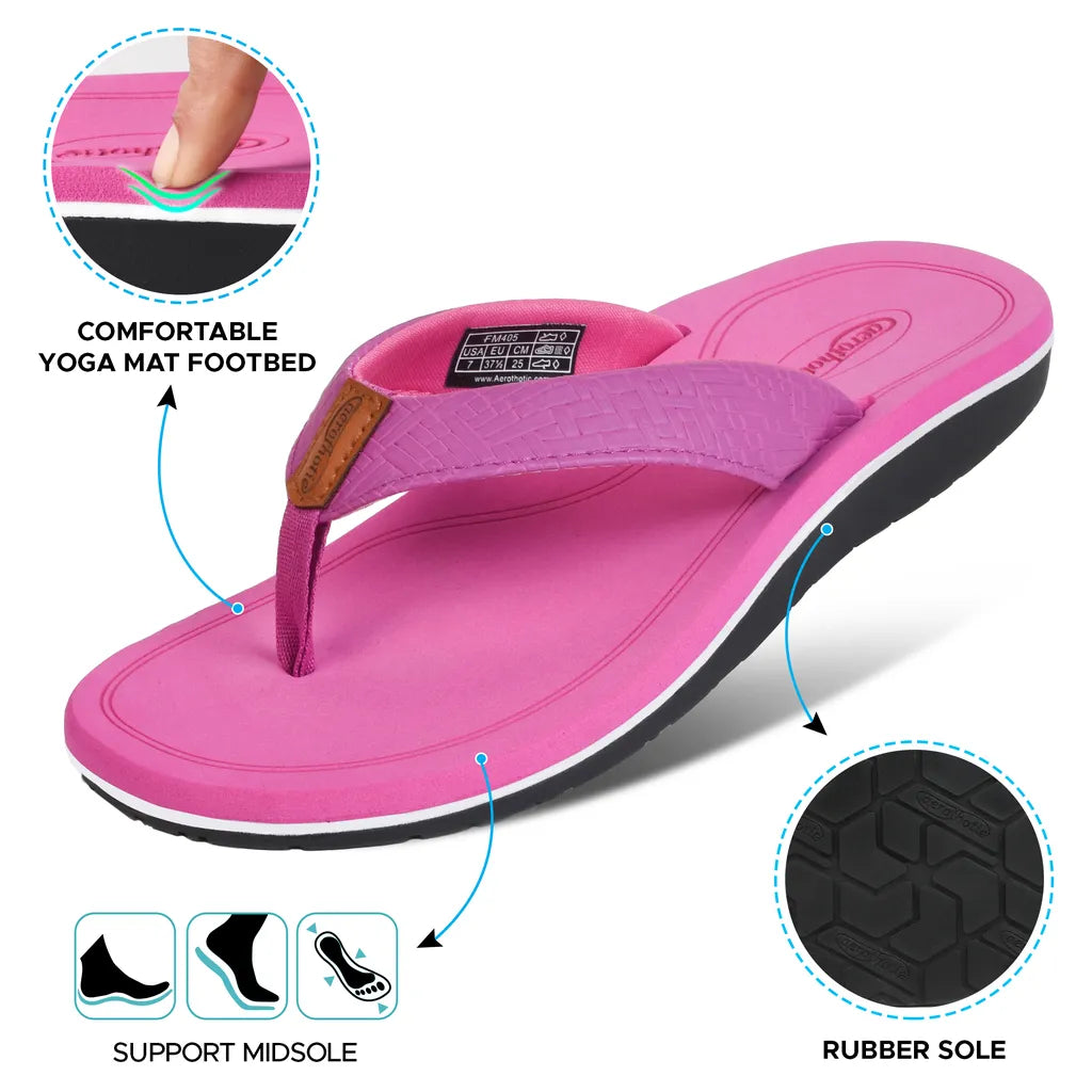 Solace Arch Support Orthotic Lightweight Cushioning Flip Flops