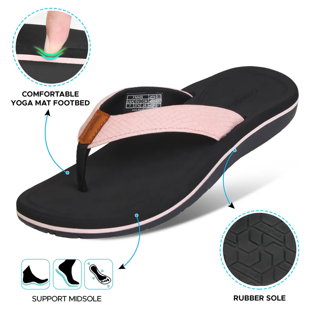 Solace Arch Support Orthotic Lightweight Cushioning Flip Flops