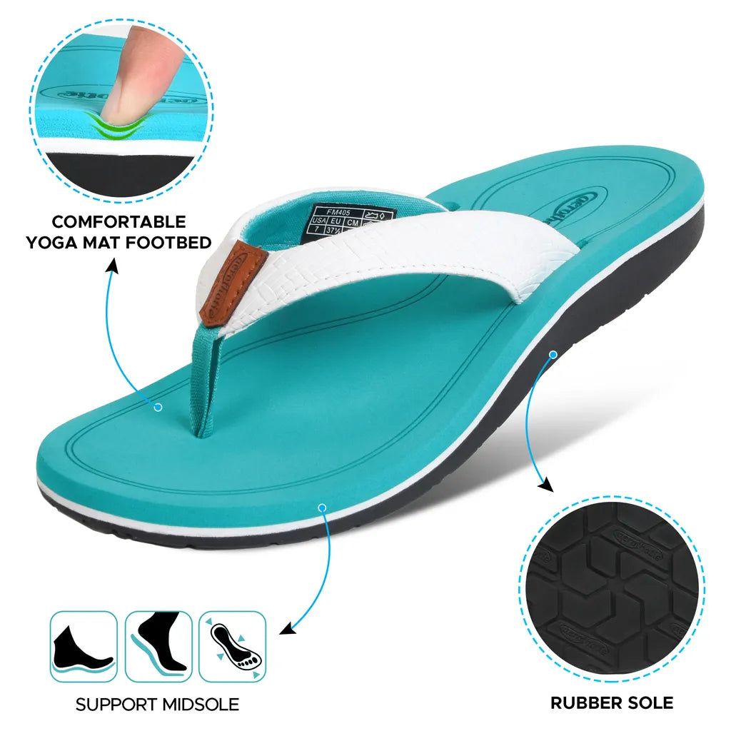 Solace Arch Support Orthotic Lightweight Cushioning Flip Flops