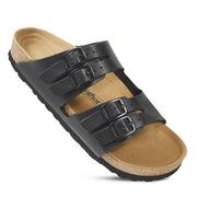 Black sandal with multiple buckles 
womens cork sandals
cork sandals
cork sandals womens