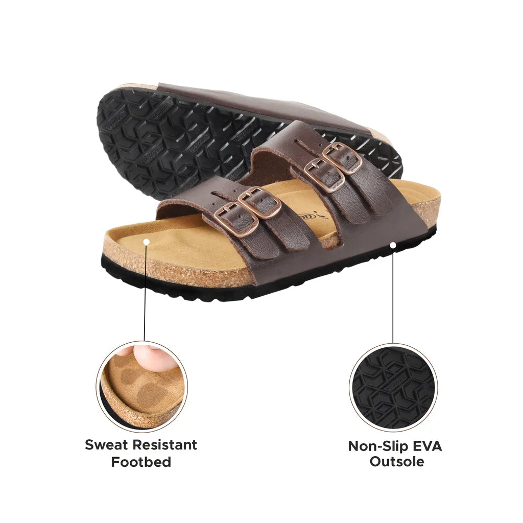 Willow Footbed Double Straps with Adjustable Buckle Slip on For Women