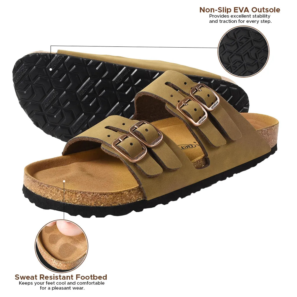 Willow Footbed Double Straps with Adjustable Buckle Slip on For Women