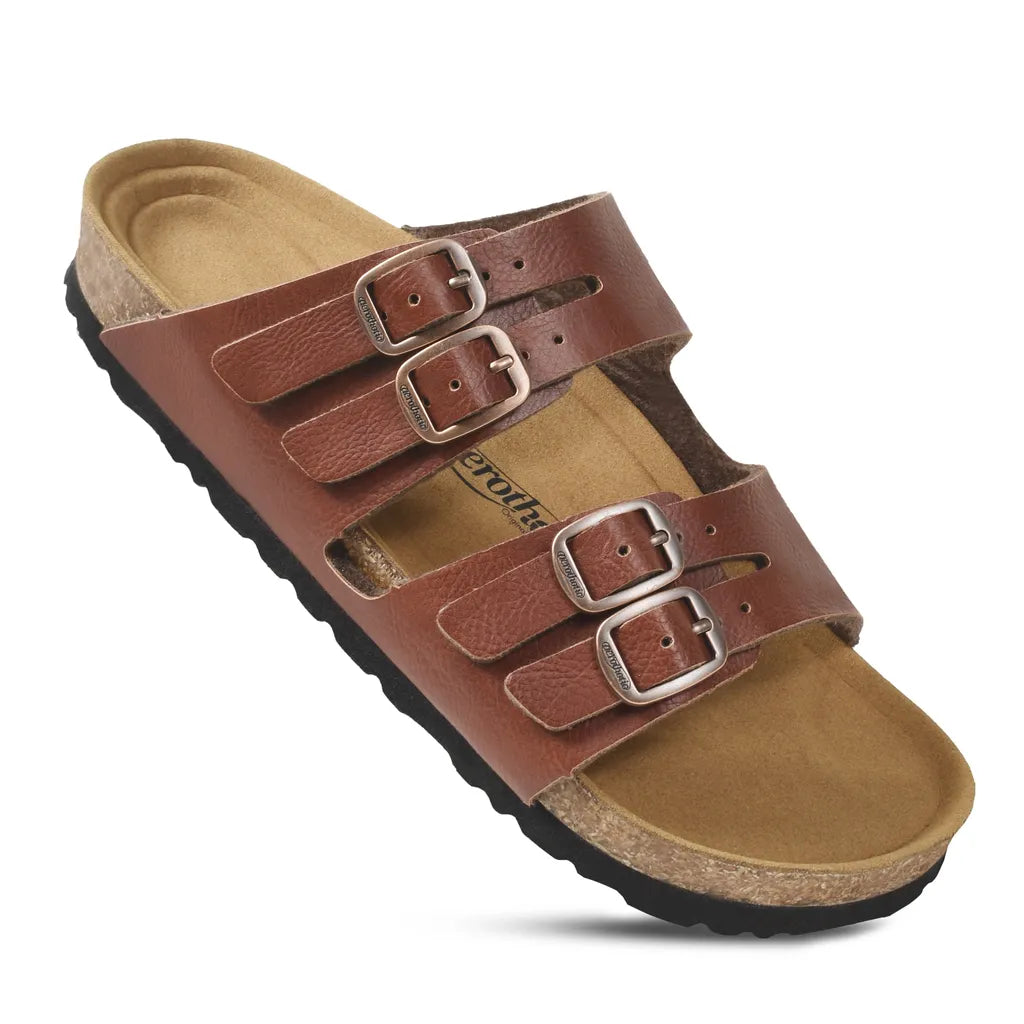 Willow Footbed Double Straps with Adjustable Buckle Slip on For Women