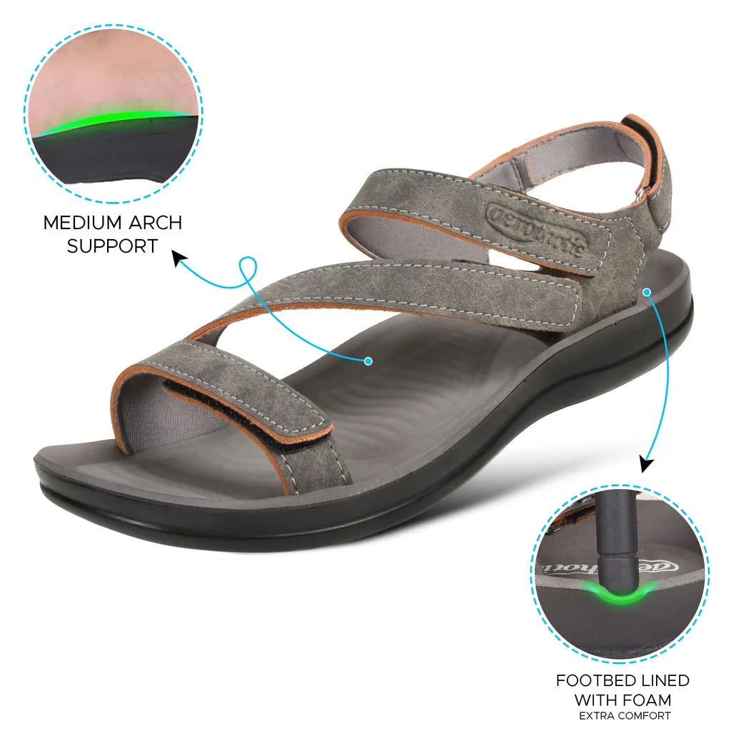 Zion Adjustable Strappy Slingback Sandals for Women