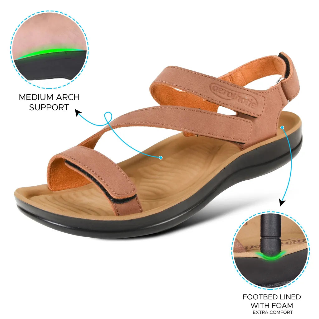 Zion Adjustable Strappy Slingback Sandals for Women