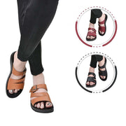 Aerothotic - Slit Flair Tan Women strappy sandals with arch support1