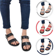 Aerothotic - Rustic Black Women comfortable strap sandals1