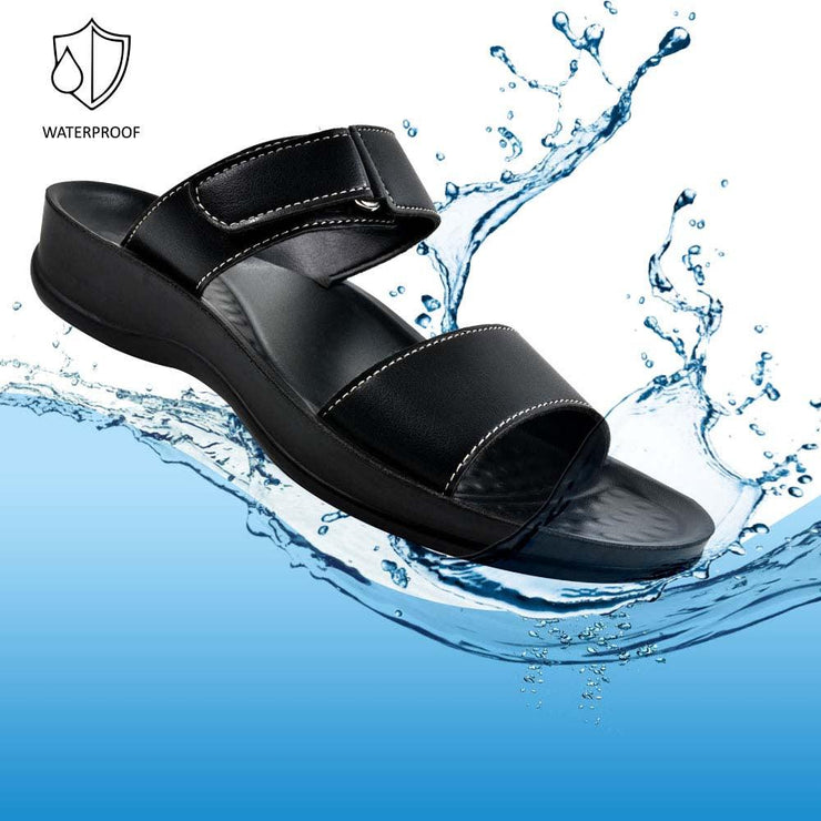 Aerothotic - Rustic Black Women comfortable strap sandals3