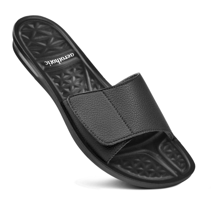 Aerothotic - Whirl Black Women supportive slide sandals