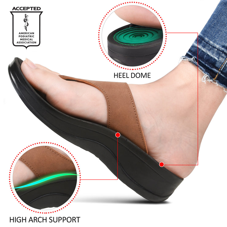 Aerothotic - Shale Comfortable Arch Support Flip Flops for Women