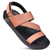 Aerothotic - Tribolt Orange Women's comfortable slingback sandals