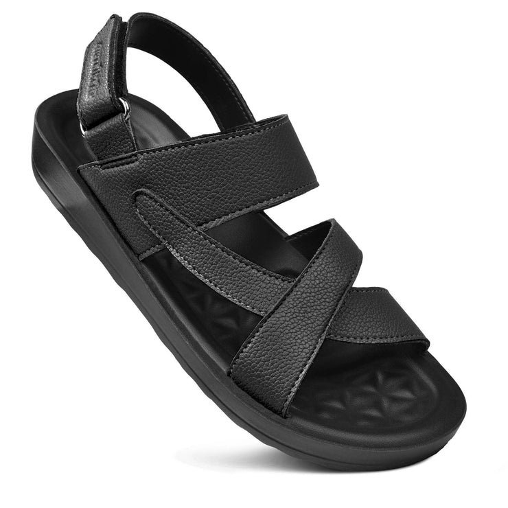 Aerothotic - Winx Tan Womens slingback sandals with arch support4