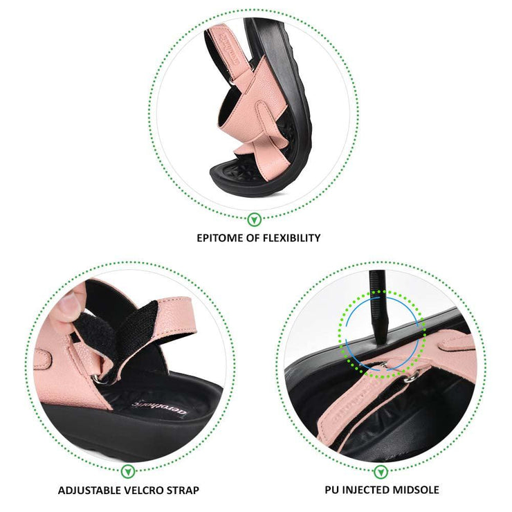 Aerothotic - Winx Pink Womens slingback sandals with arch support1