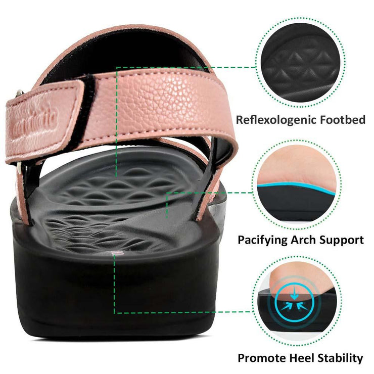 Aerothotic - Winx Pink Womens slingback sandals with arch support2