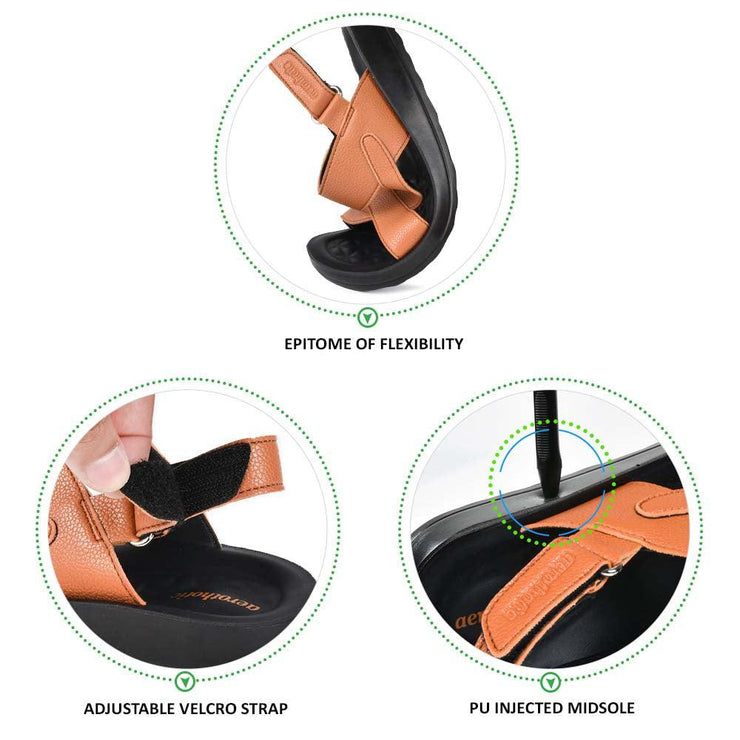 Aerothotic - Winx Tan Womens slingback sandals with arch support1