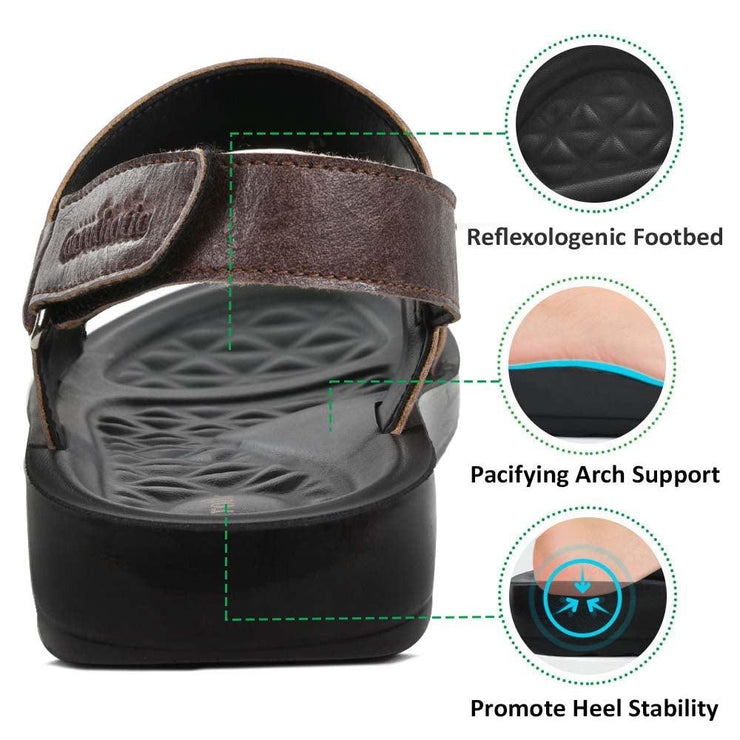 Aerothotic - Onyx brown ladies orthotic sandals2
