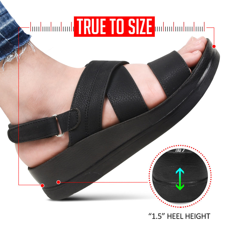 Aerothotic - Dione Summer Casual Backstrap Platform Sandals for Women