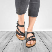 PU1103 Aerothotic Women Black supportive sandals3