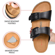 Aerothotic - Nymph Black memory foam sandals womens2