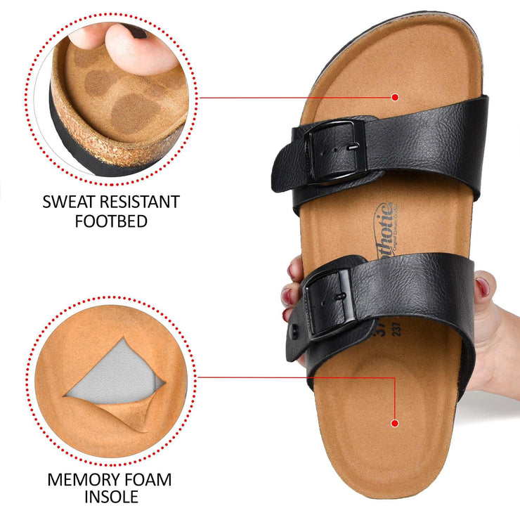 Aerothotic - Nymph Black memory foam sandals womens2