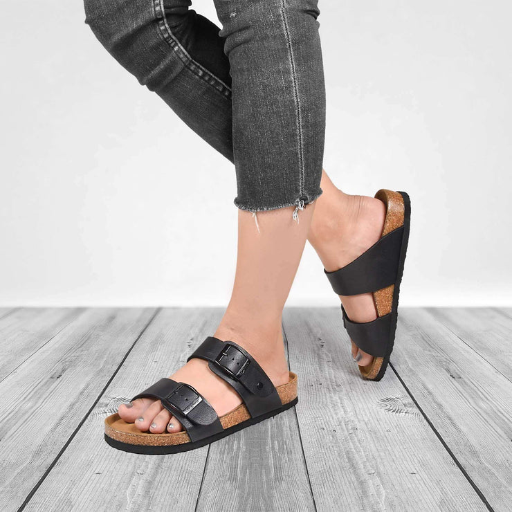 Aerothotic - Nymph Black memory foam sandals womens3