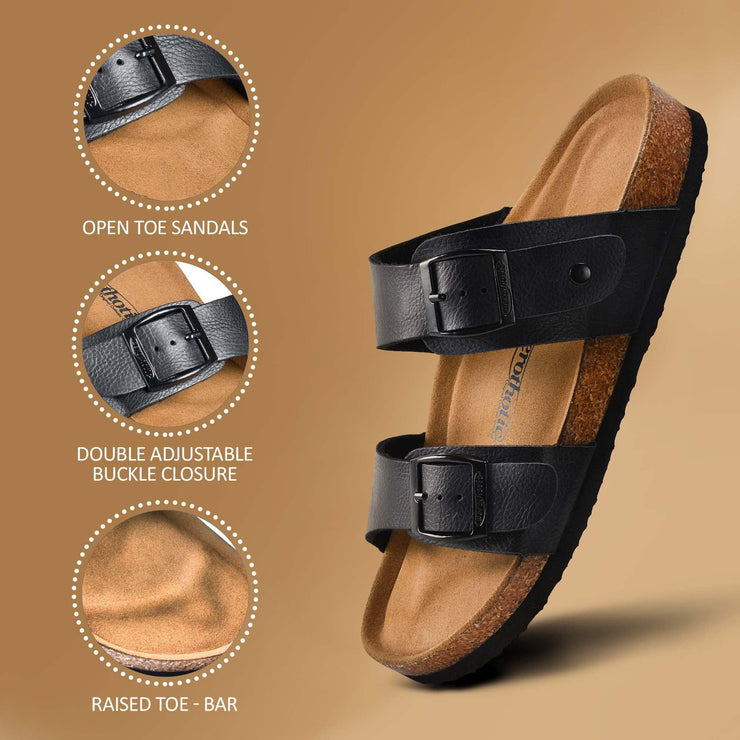 Aerothotic - Nymph Black memory foam sandals womens4