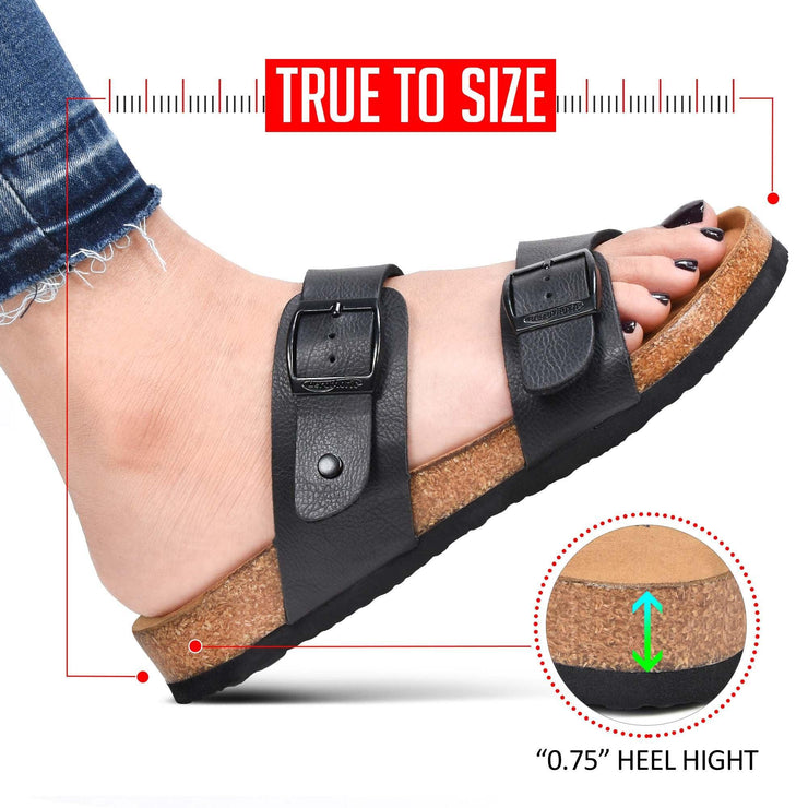 Aerothotic - Nymph Black memory foam sandals womens6